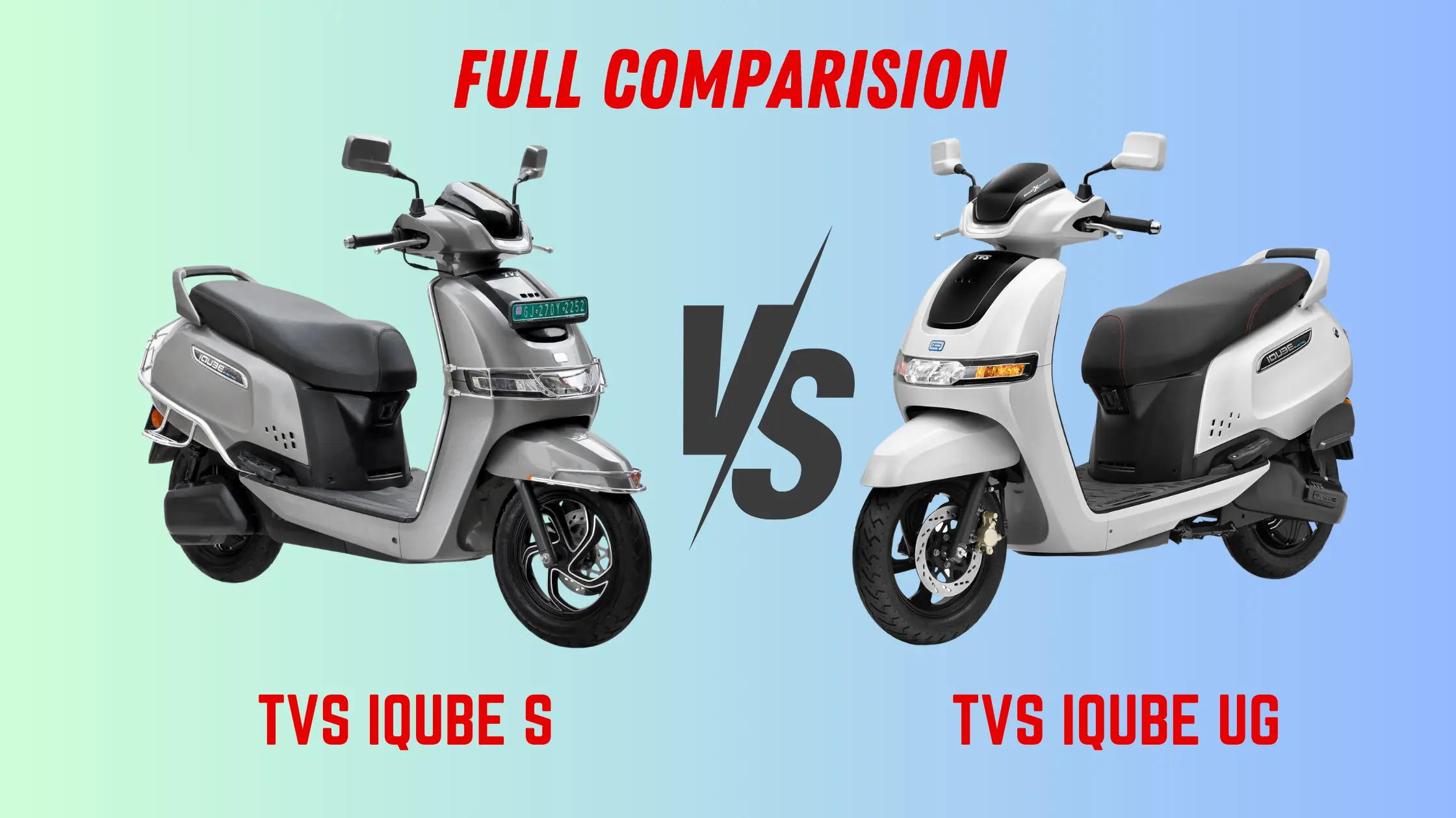 You are currently viewing TVS iQube S vs iQube UG – Price, Range, Top Speed Comparison